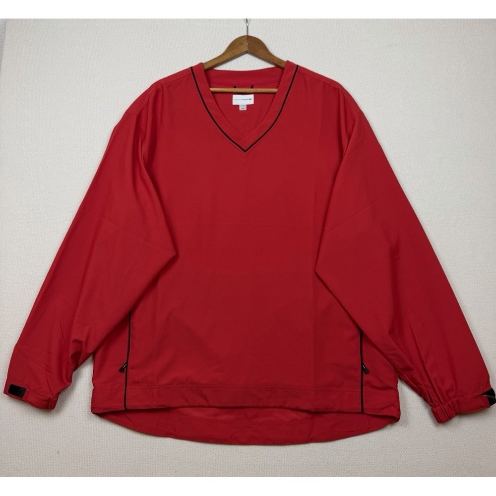 Cutter & Buck WindTec Windbreaker Pullover Jacket Mens Large Pocket Drawcord Hem